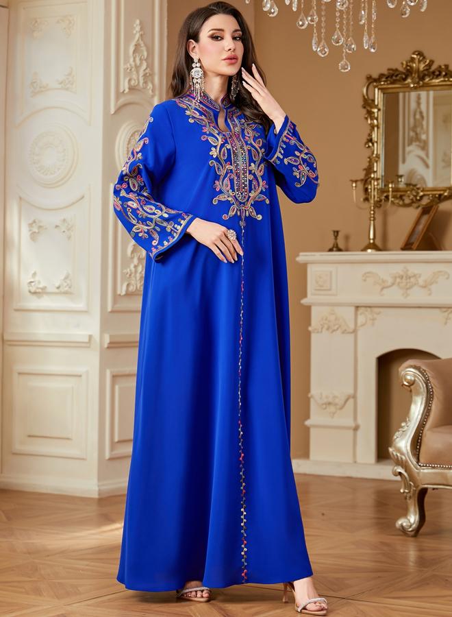 Take Two Women Embroidered Notch Neck Jalabiya - Image 4